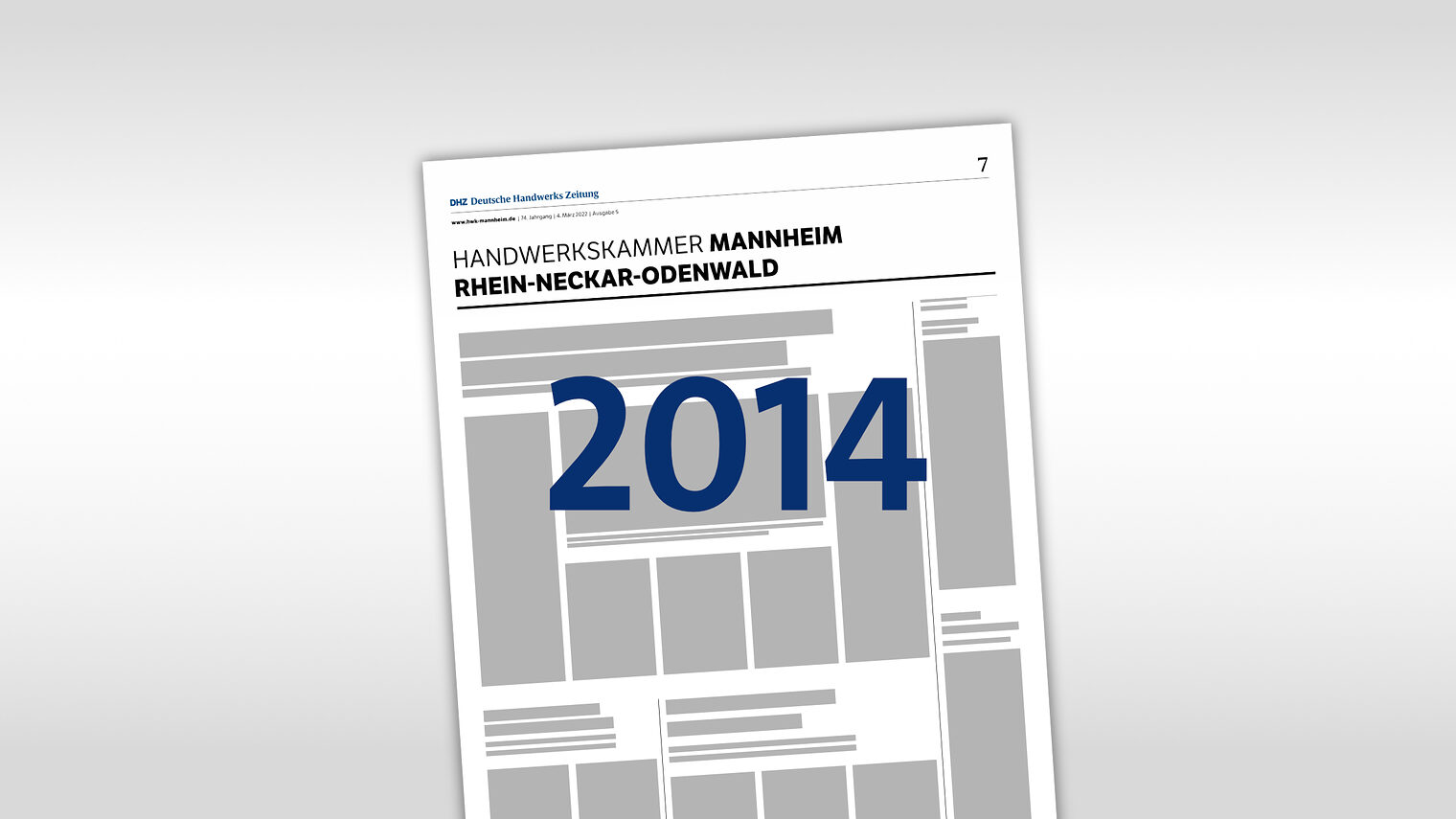 Archiv der Regionalseiten in der DHZ (Deutsche Handwerkszeitung) mit der Jahreszahl 2014