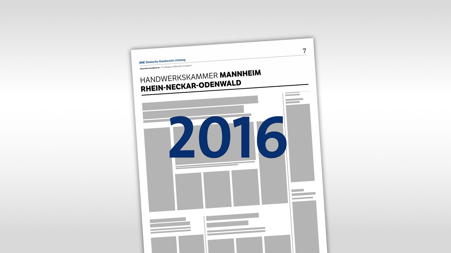 Archiv der Regionalseiten in der DHZ (Deutsche Handwerkszeitung) mit der Jahreszahl 2016