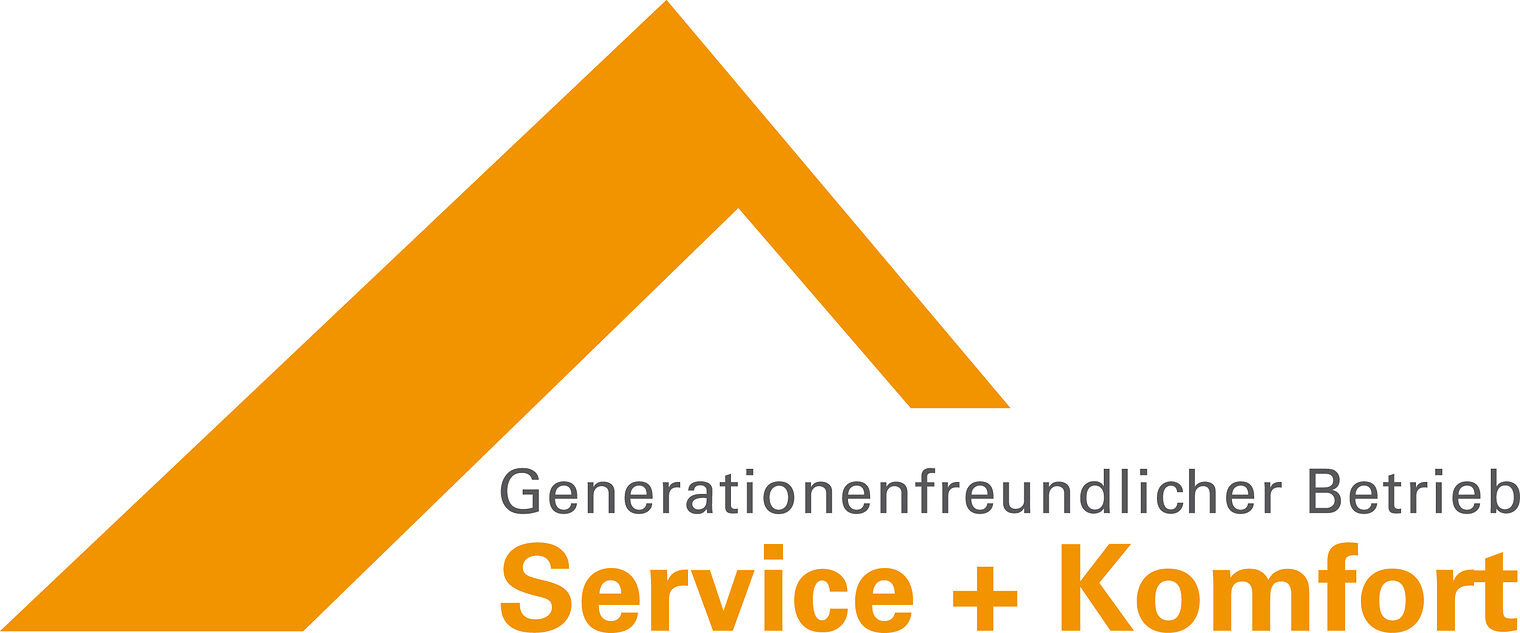 Logo mit dem Schriftzug Generationenfreundlicher Betrieb Service + Komfort 