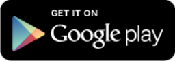Schwarzes rechteckiges App-Icon mit der Aufschrift Get it on Google play