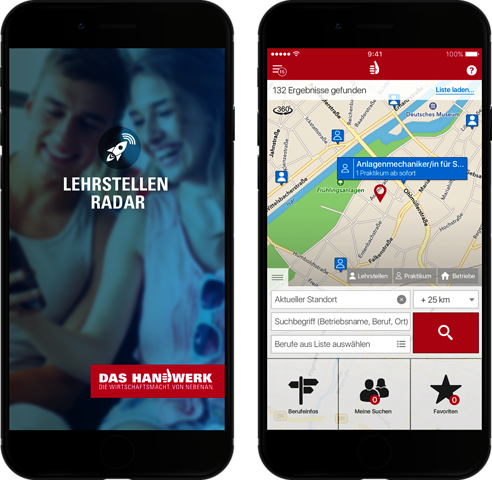 Lehrstellenradar 2017 - App zum Suchen nach Lehrstellen im Handwerk