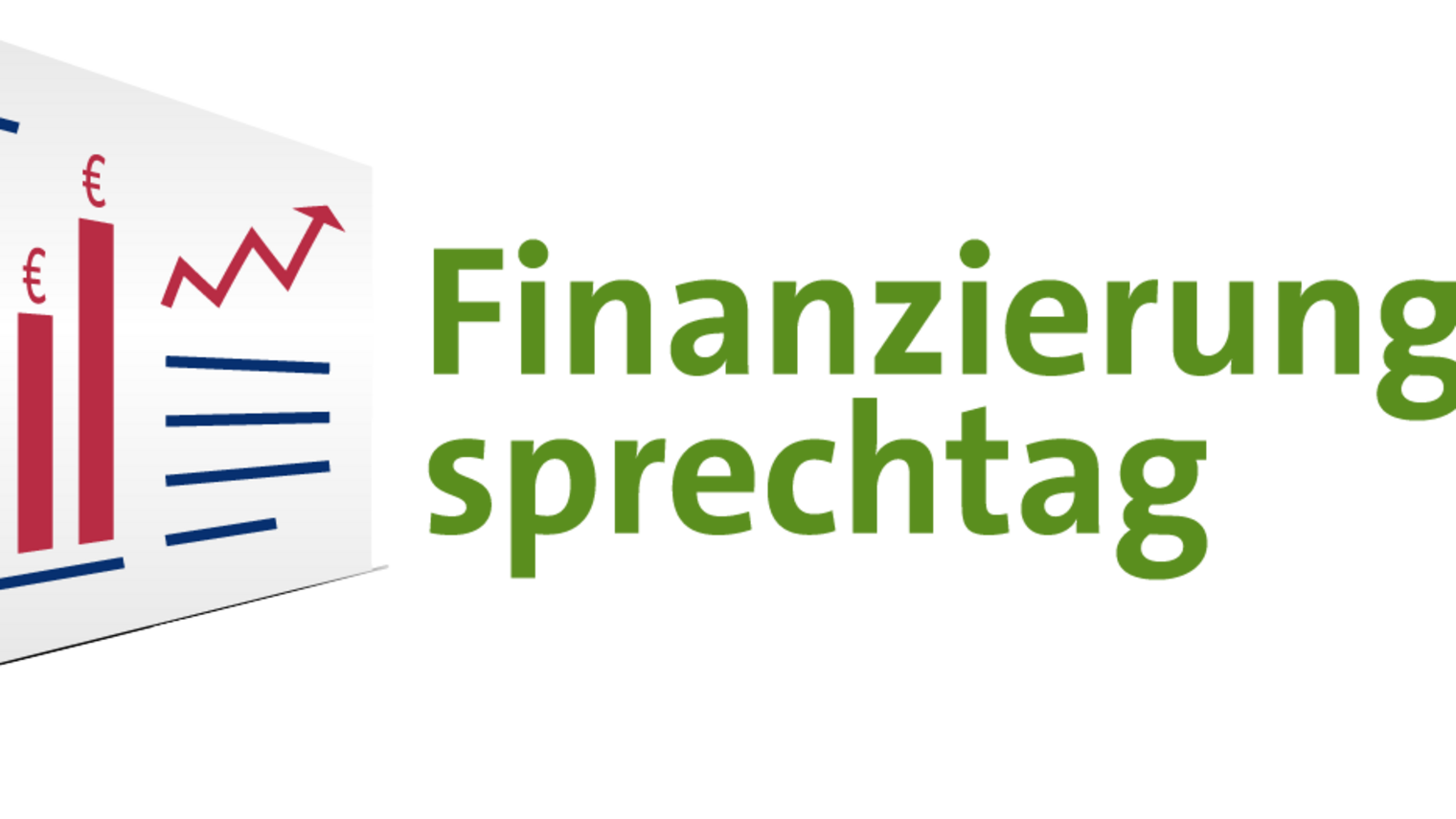 Es ist der Schriftzug Finanzierungssprechtage zu lesen.