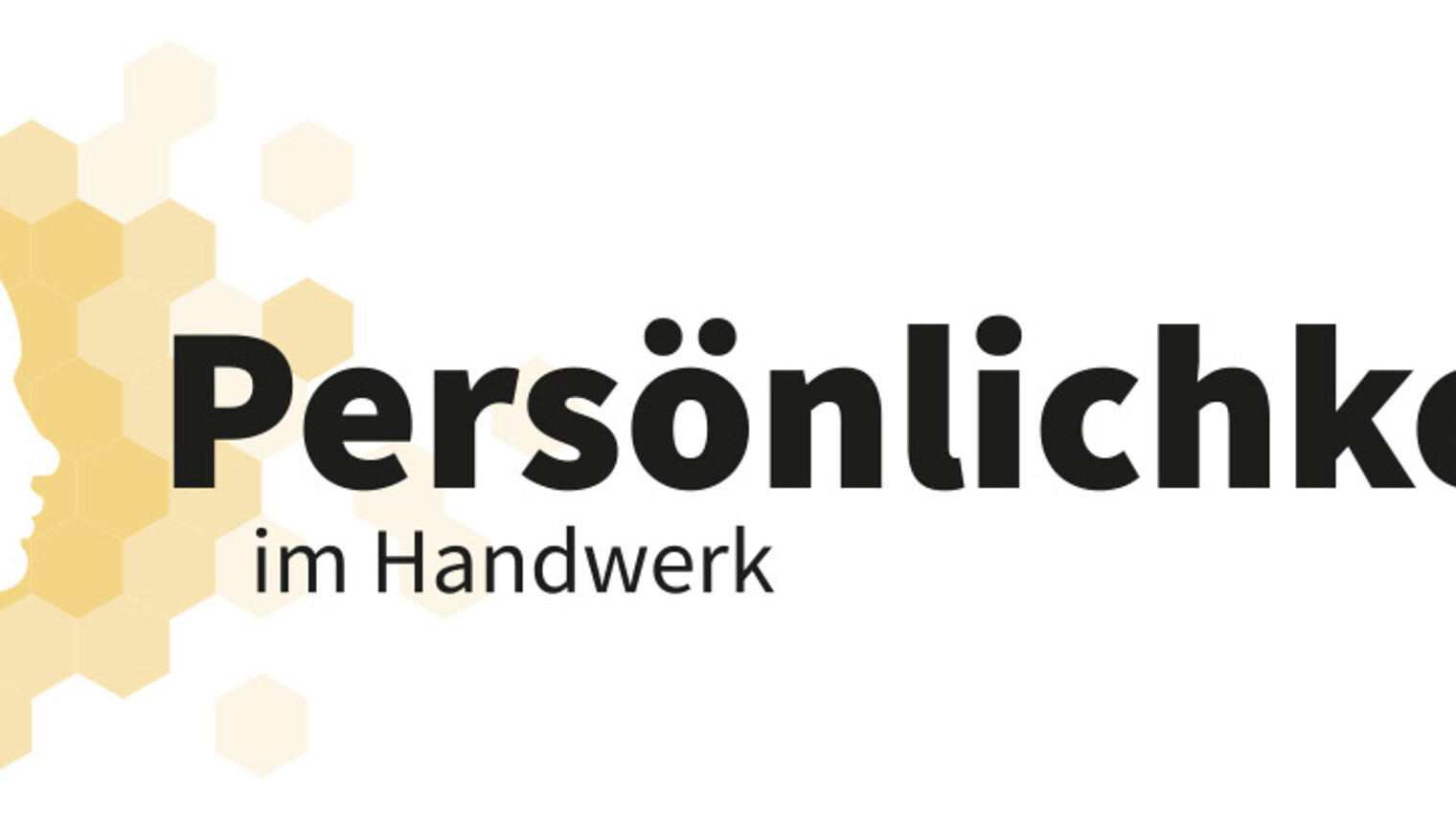 Logo von Persönlichkeit im Handwerk mit gelben Highlights 