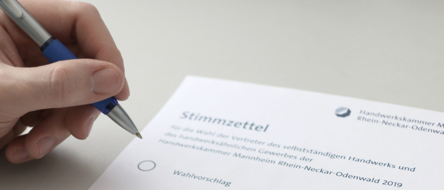 Stimmzettel, Vollversammlung, Wahl