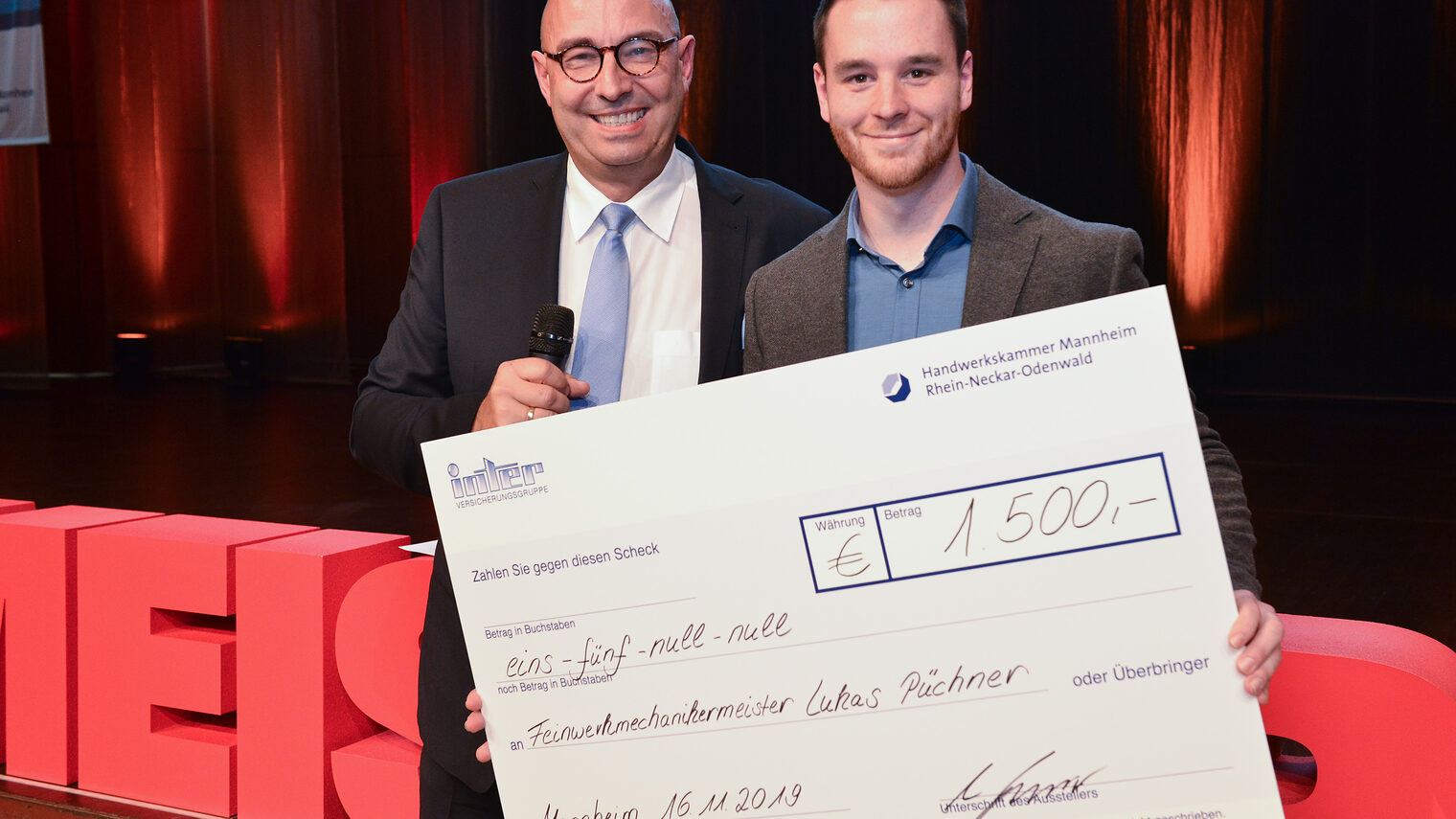 Meisterfeier 2019, Innovationspreis, Feinwerkmechaniker, Handwerk