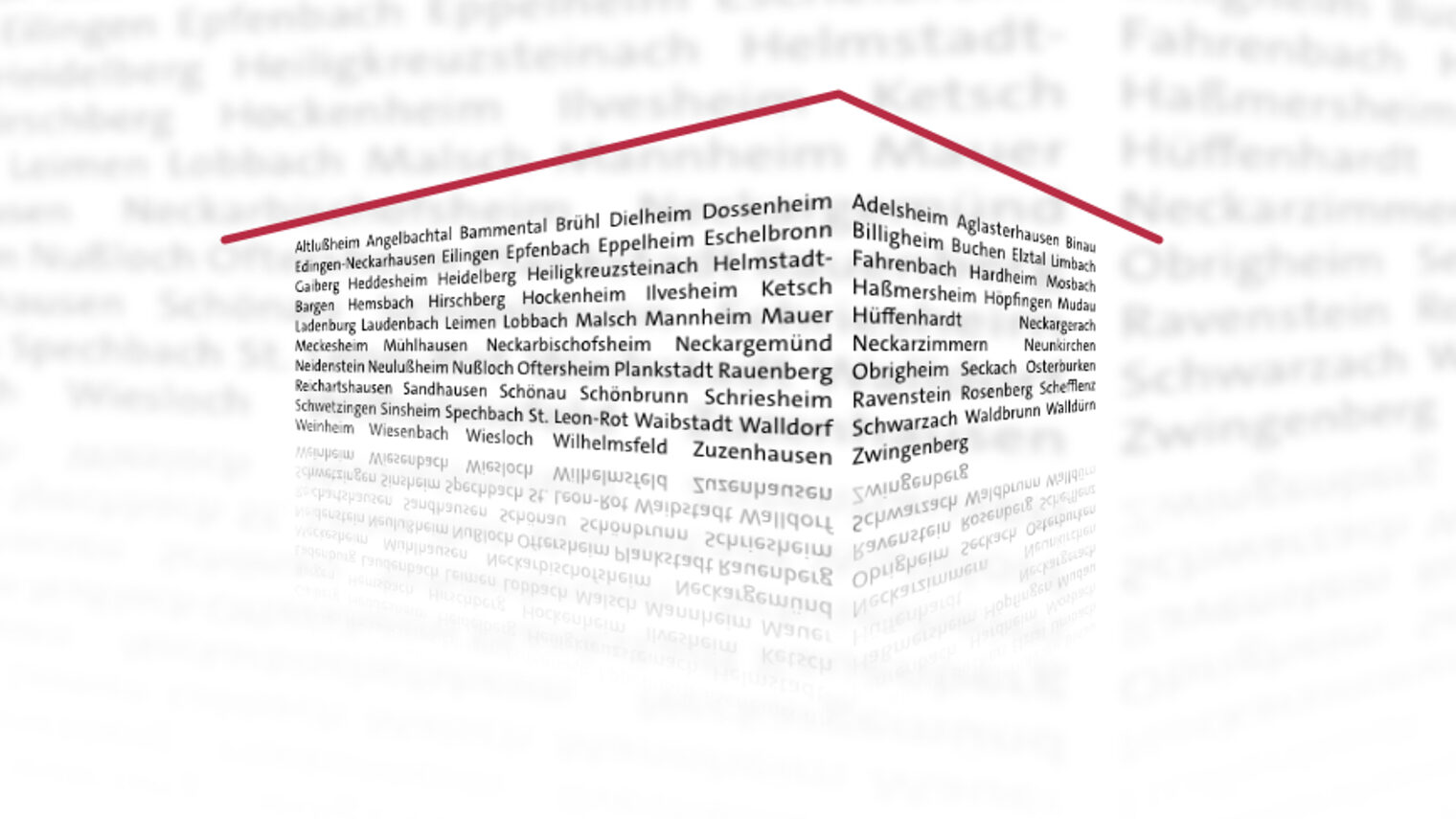 rotes Dach mit Textausschnitt