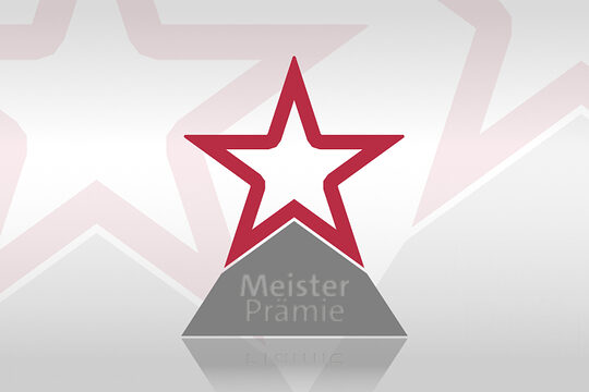 Roter stern auf einer Säule