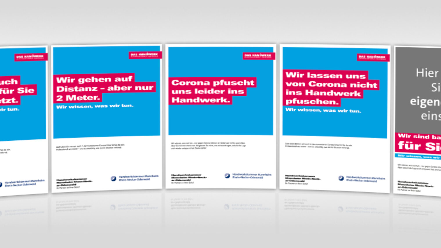 Imagekampagne des Hdfandwerks mit neuen Corona-Plakaten