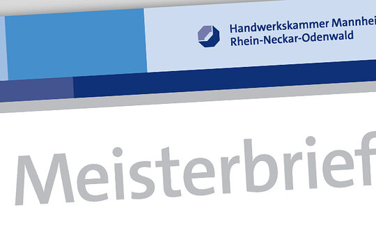 Ausschnitt eines Meisterbriefes