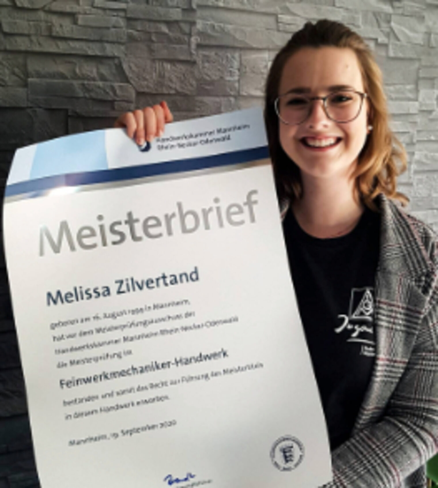 Feinwerkmechanikermeisterin - Zilvertand, Melissa