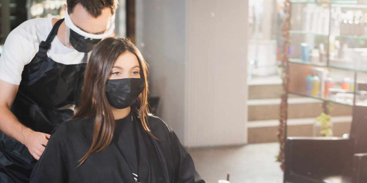 Corona Friseure Corona, Friseure, Maske, Schutz