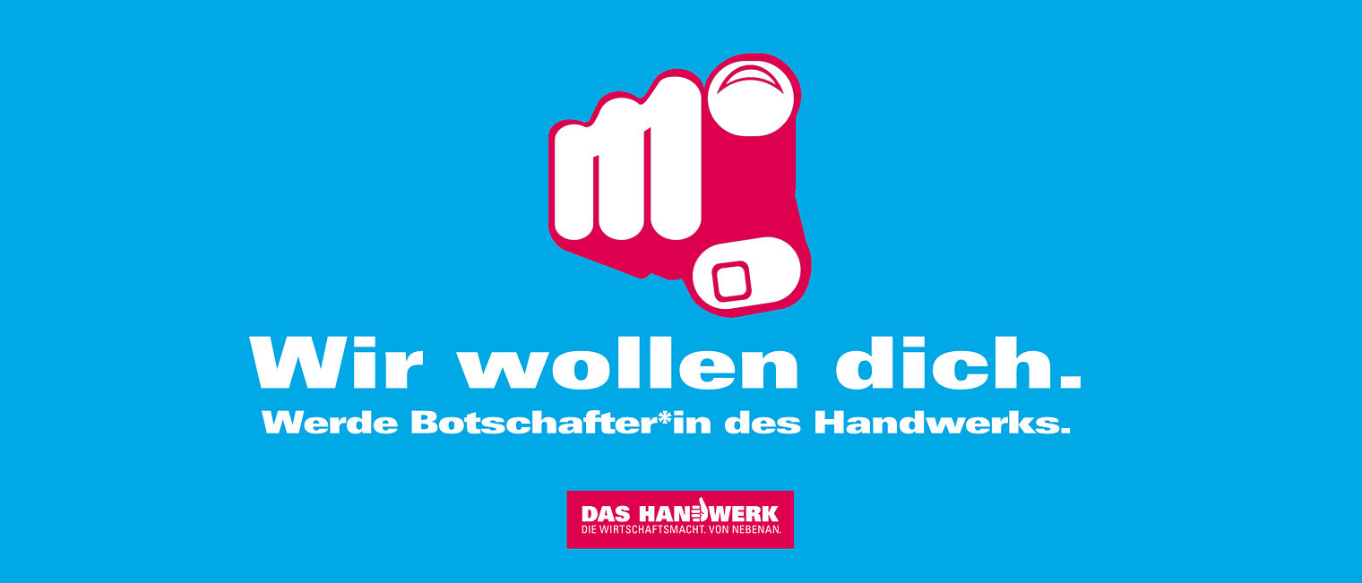 Kampagnenbotschafter gesucht Kampagnenbotschafter gesucht. Slogan: Wir wollen dich mit Hand und ausgestrecktem Zeigefinger.