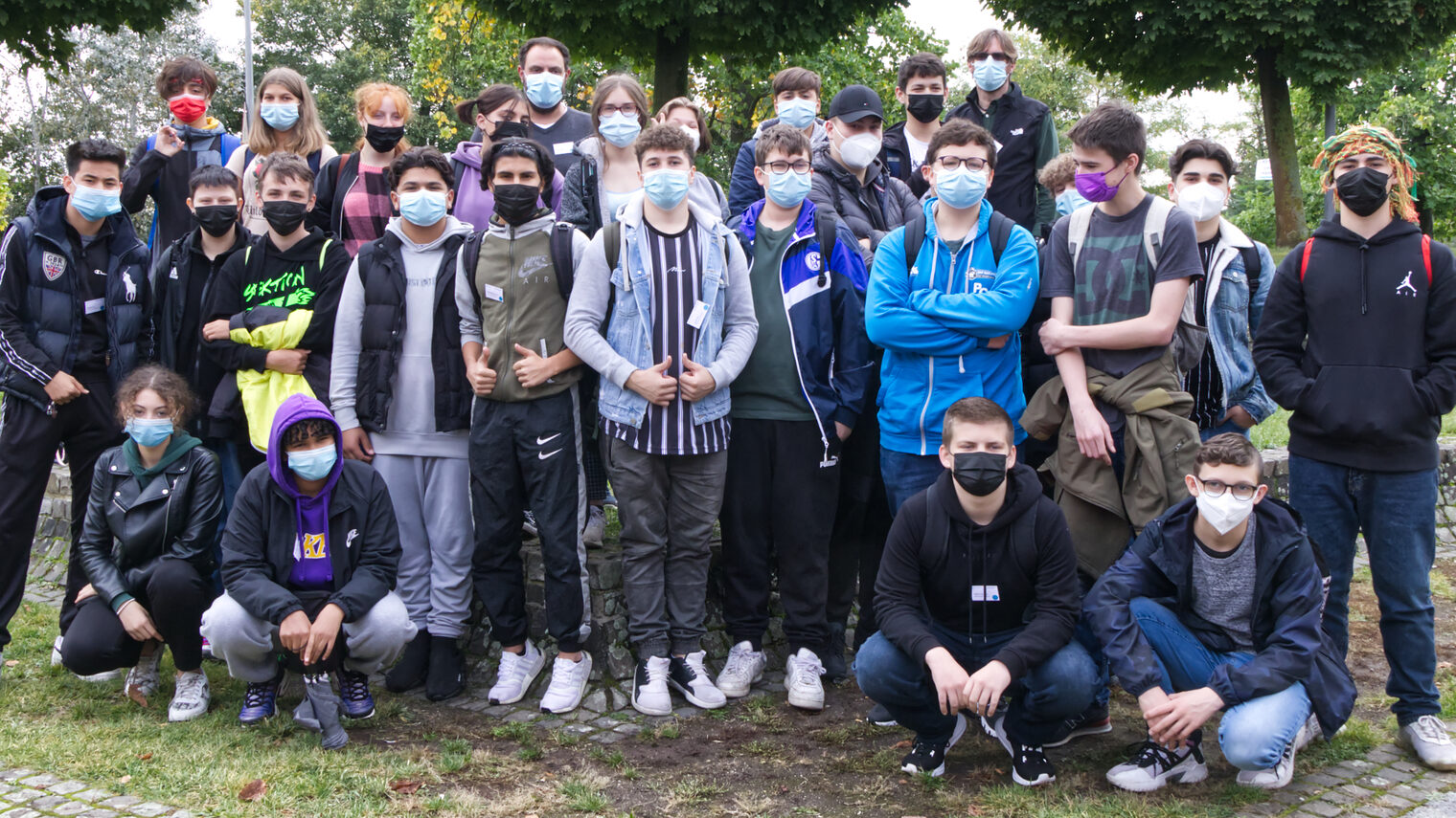 Gruppenbild von Schülern bei den Werkstatttagen in der Bildungsakademie