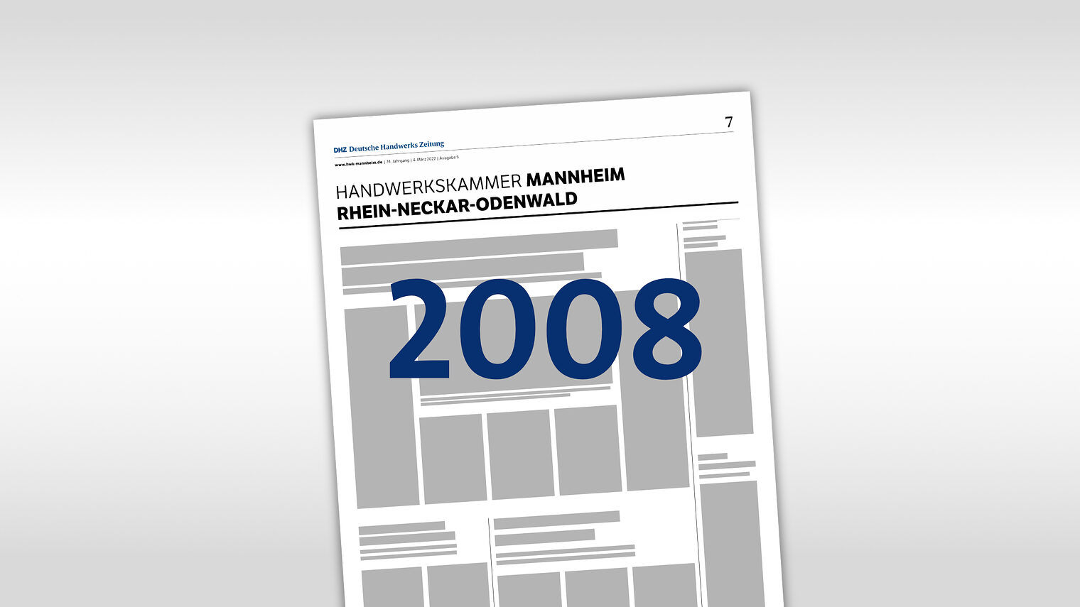 Archiv der Regionalseiten in der DHZ (Deutsche Handwerkszeitung) mit der Jahreszahl 2008