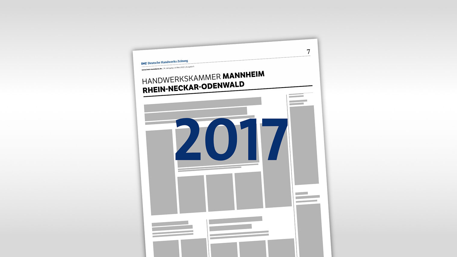 Archiv der Regionalseiten in der DHZ (Deutsche Handwerkszeitung) mit der Jahreszahl 2017