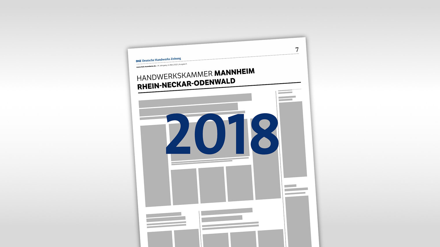 Archiv der Regionalseiten in der DHZ (Deutsche Handwerkszeitung) mit der Jahreszahl 2018