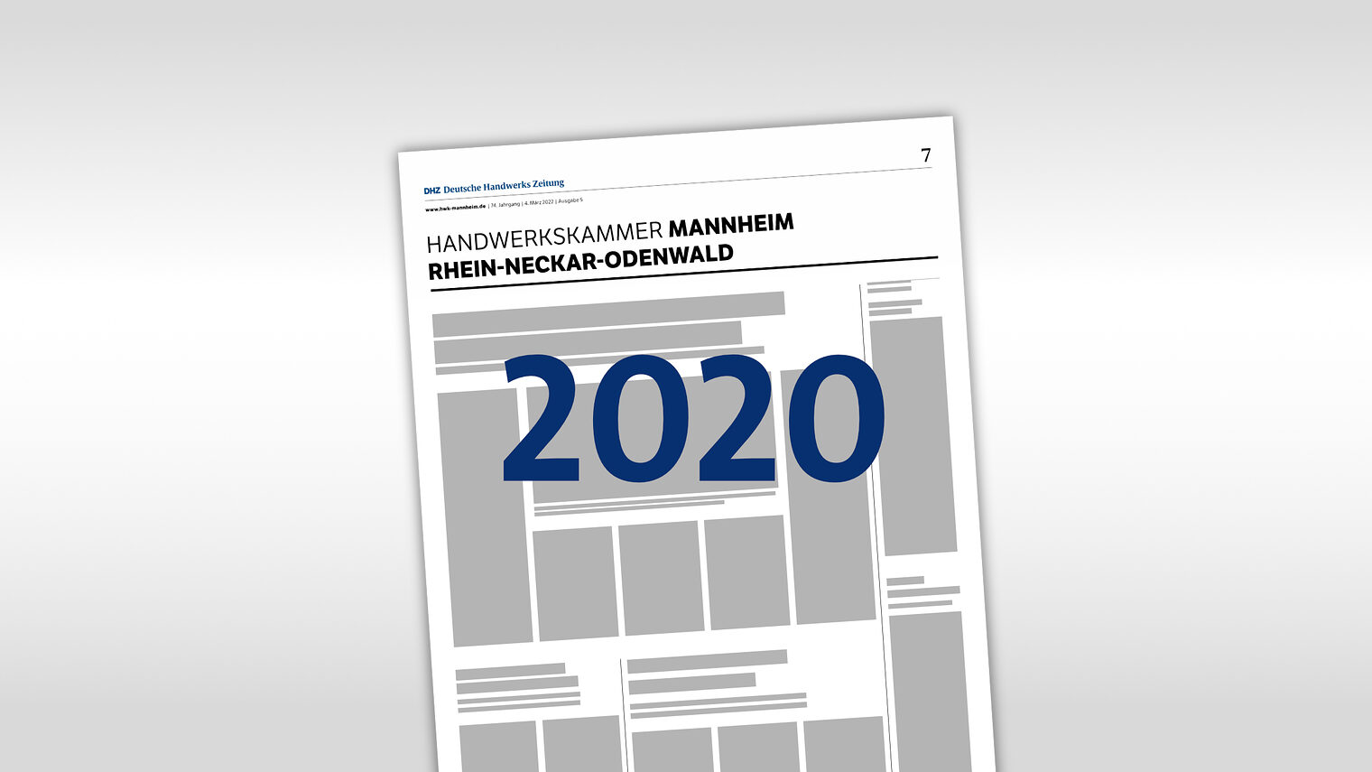 Archiv der Regionalseiten in der DHZ (Deutsche Handwerkszeitung) mit der Jahreszahl 2020