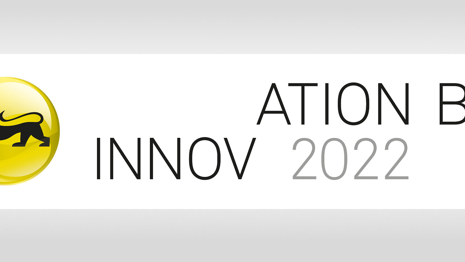 Gelber Kreis mit schwarzem Löwe und Text: Innovation BW 2022