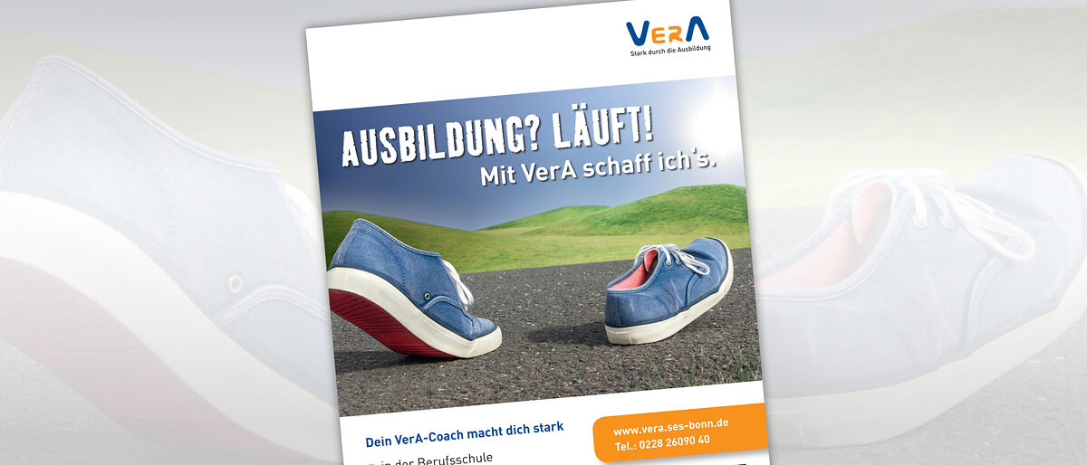 Ein Plakat der Initiative VerA mit dem Titel Ausbildung? Läuft!