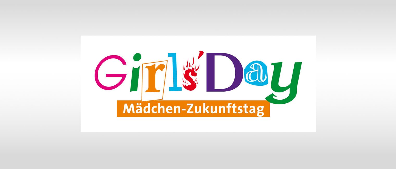 Ausbildungsberufe im Handwerk beim Girls Day kennenlernen, Logo von Girls Day 2024 in bunten Farben gehalten. 