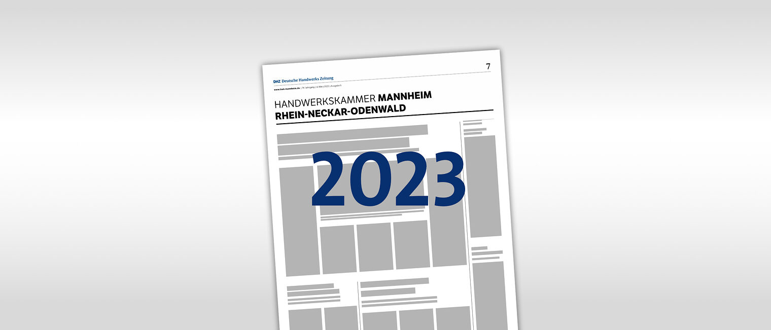 Archiv der Regionalseiten in der DHZ (Deutsche Handwerkszeitung) mit der Jahreszahl 2023