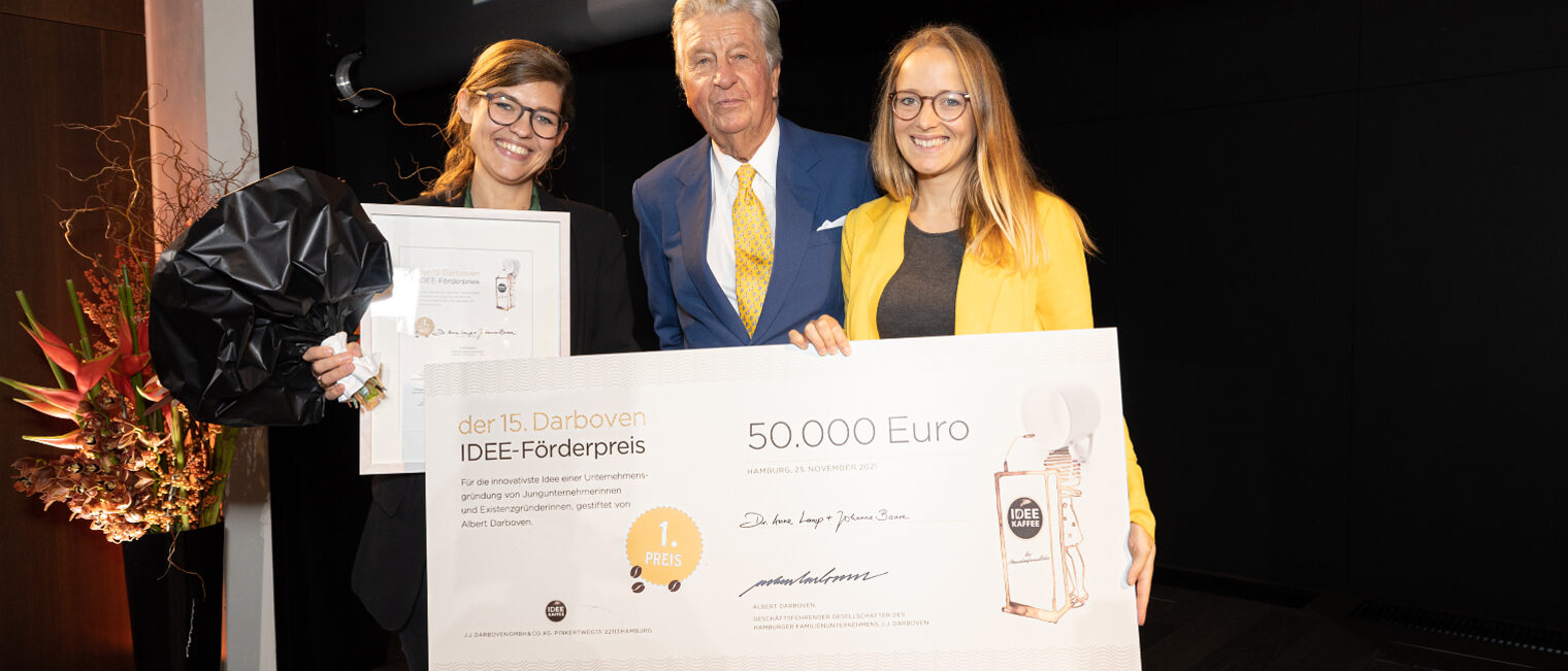 Förderpreis für innovative Gründerinnen Preisträgerinnen beim IDEE-Förderpreis sind Dr. Anne Lamp und Johanna Baare