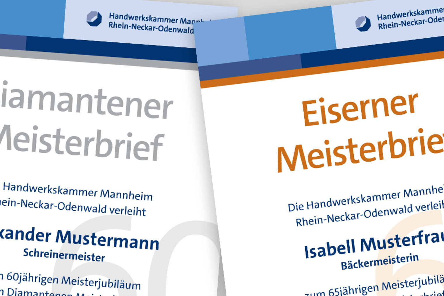 Diamantener und Eiserner Meisterbrief