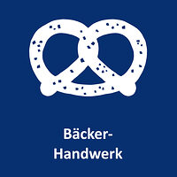 Brezel als Icon für das Bäcker-Handwerk. Über diese Kachel gelangen Sie zur Informationsseite für das Bäcker-Handwerk. 