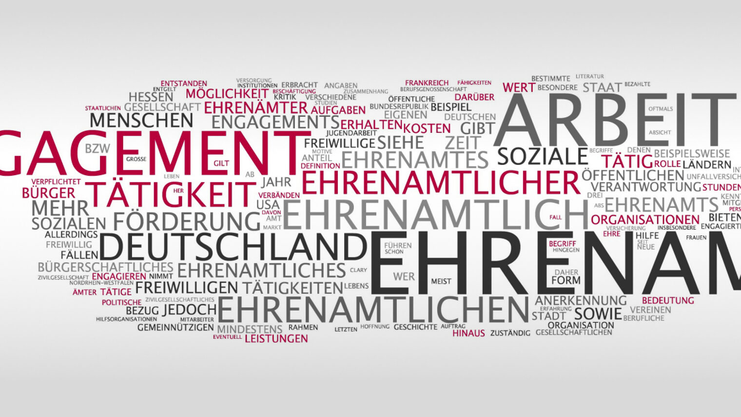 Textwolke zum Thema Ehrenamt