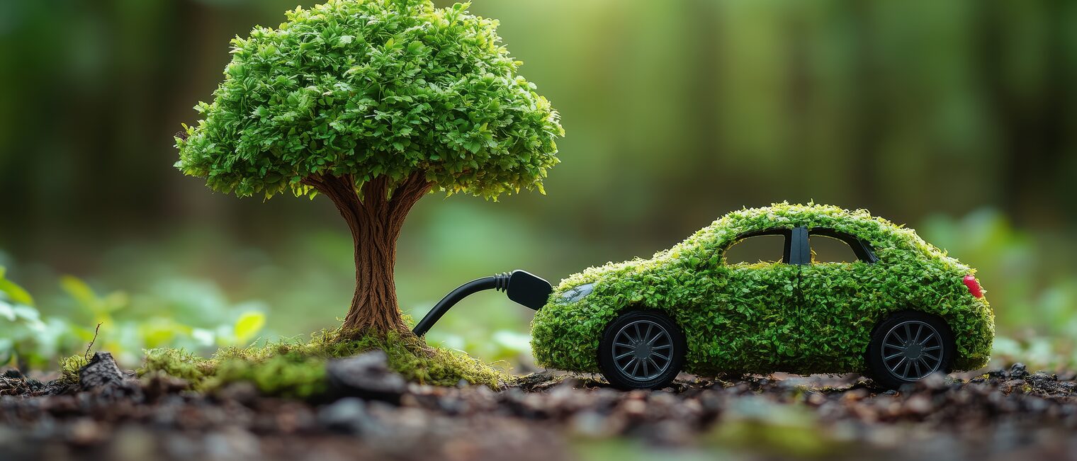 Achte Regionalkonferenz Mobilitätswende: Interessante Themen auch für das Handwerk Auto ist mit Pflanzen bewachsen und verbunden mit grünem Baum