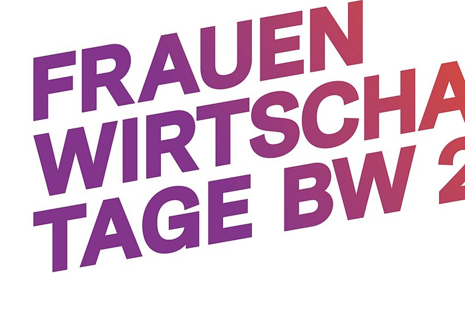 Frauenwirtschaftstage 2025 Weißer Hintergrund, darauf das Wort Frauenwirtschaftstage