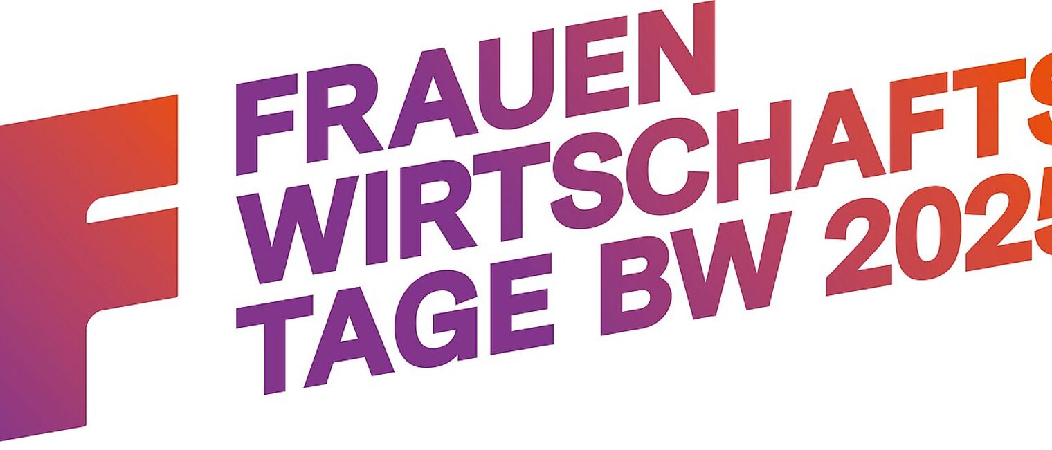 Frauenwirtschaftstage 2025 Weißer Hintergrund, darauf das Wort Frauenwirtschaftstage