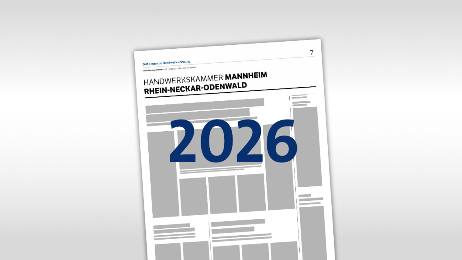 Archiv der Regionalseiten in der DHZ (Deutsche Handwerkszeitung) mit der Jahreszahl 2026