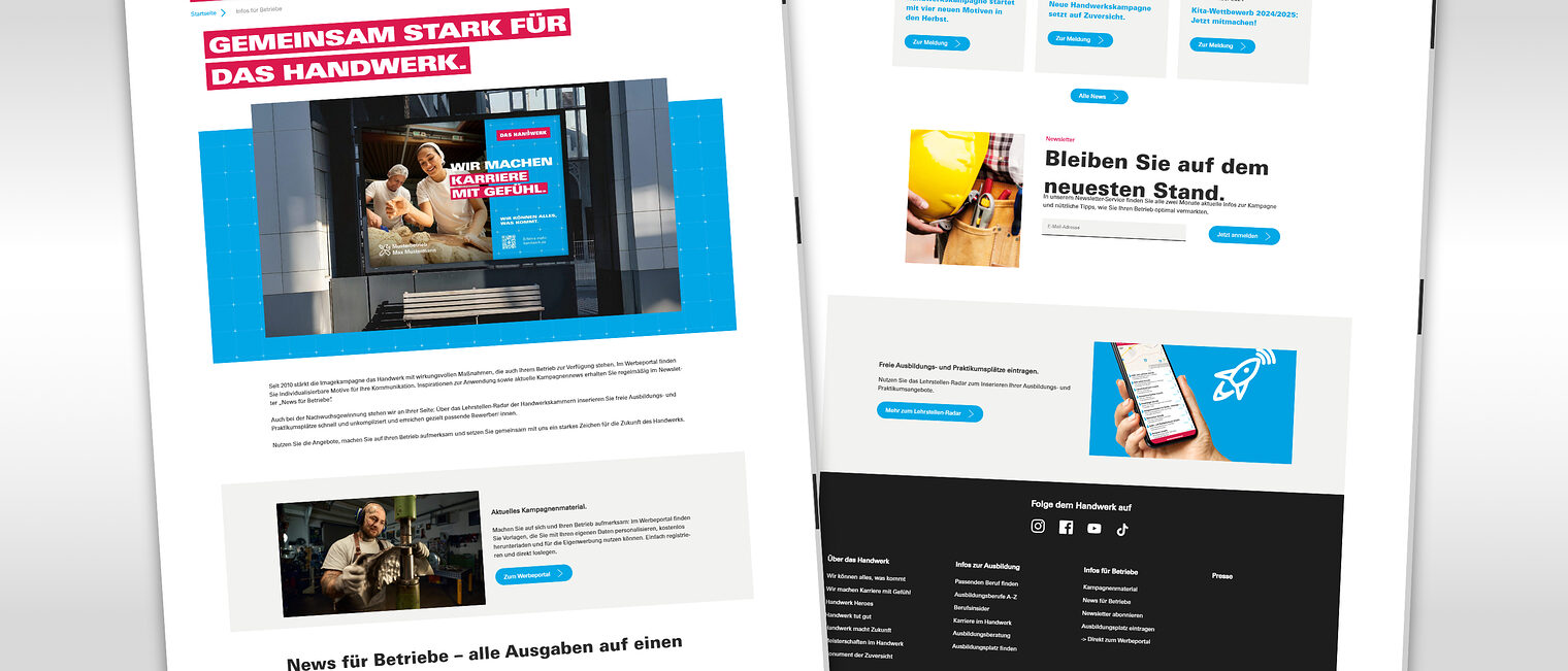 Darstellung der Website www.handwerk.de