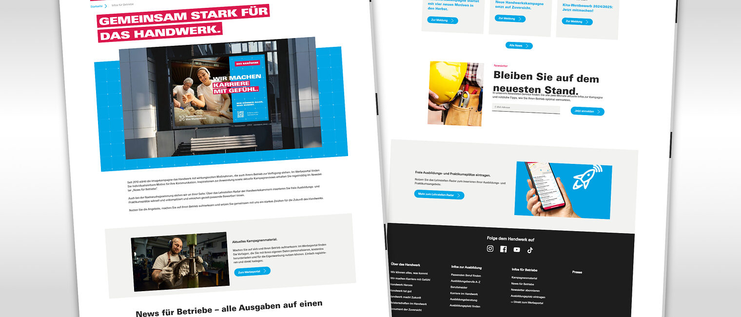 Darstellung der Website www.handwerk.de
