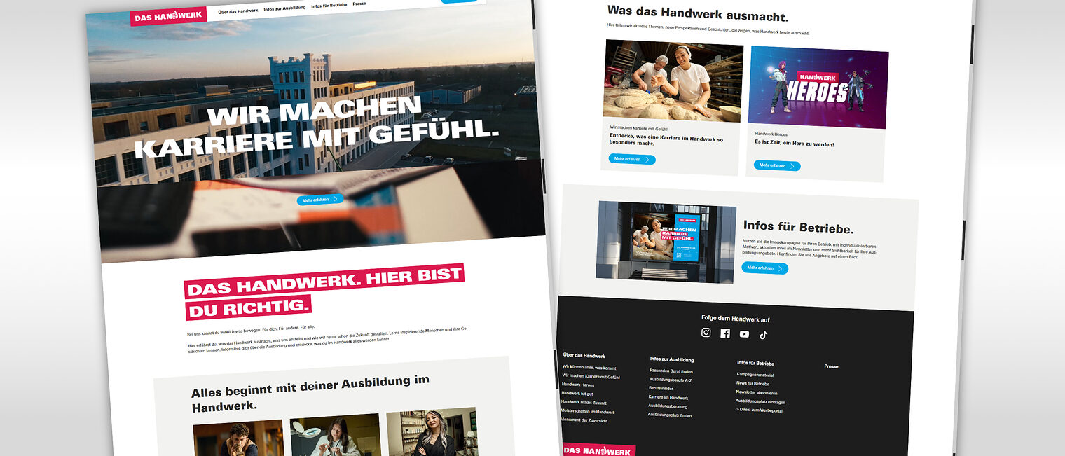 Darstellung der Website www.handwerk.de