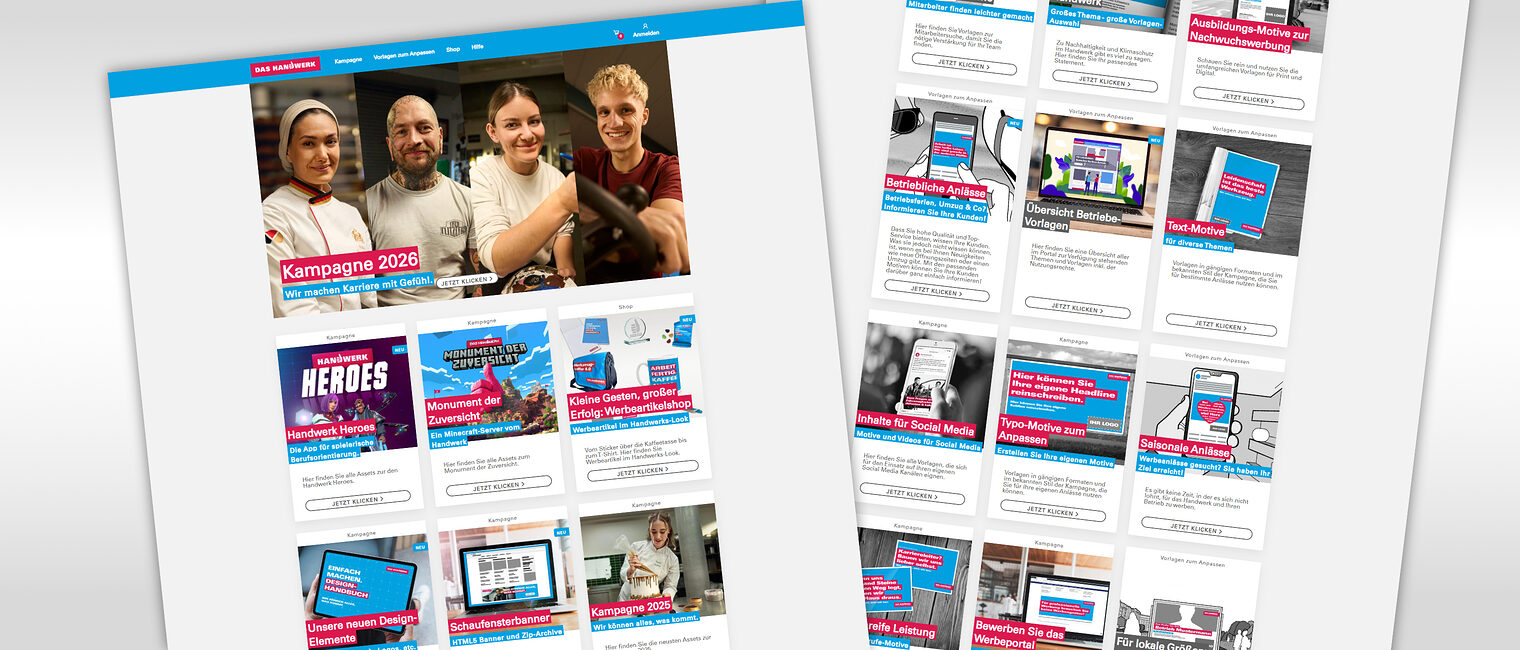 Darstellung der Website www.werbeportal.handwerk.de